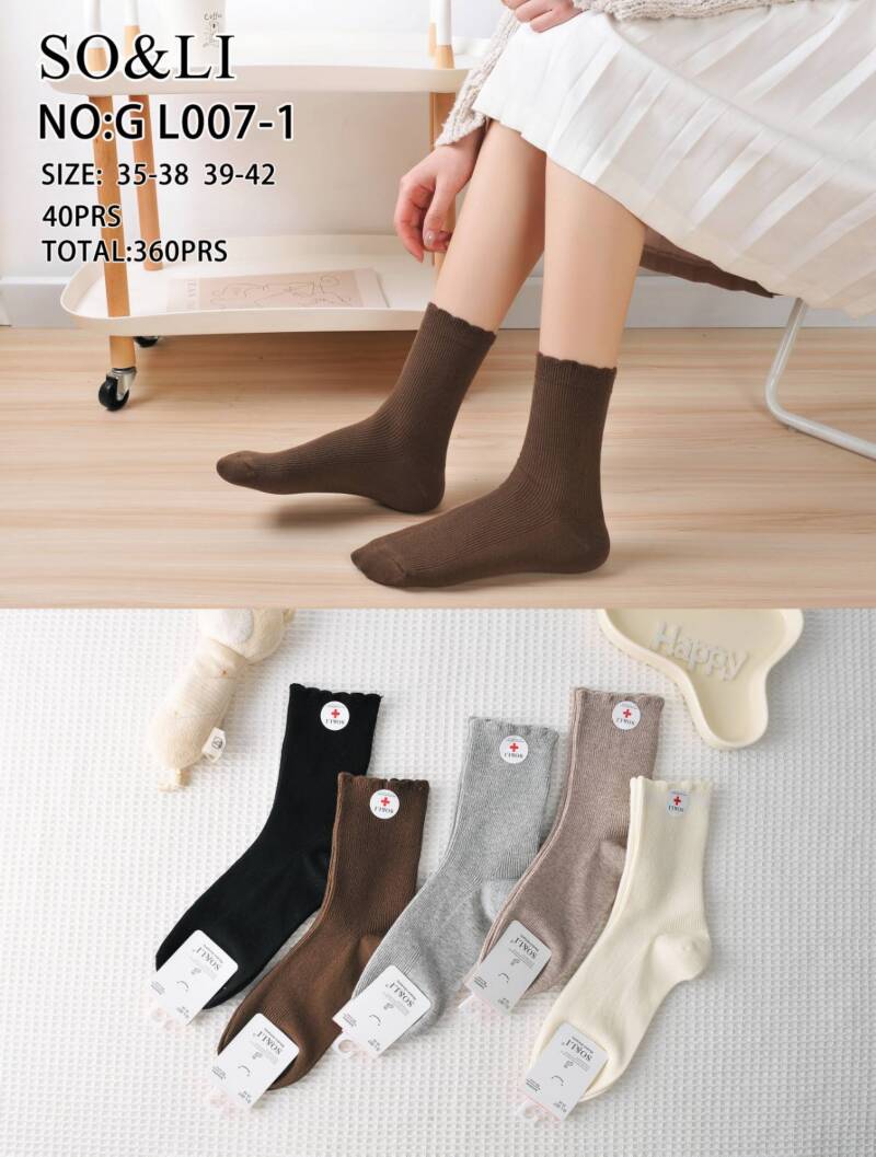 Skarpety  damskie Roz 35-42, Mix kolor Paczka 40 szt